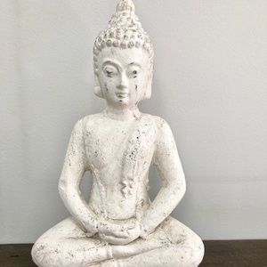 Ceramic Sitting Buddha Figure Decorative Statue